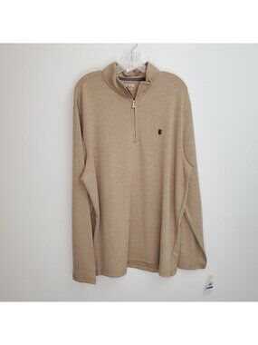 Izod Luxury Classics Long Sleeve Feeder Stripe 1/4 zip pullover